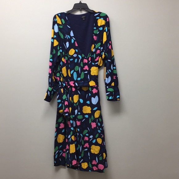Halogen Dresses & Skirts - Halogen Long Sleeve Midi Wrap Dress